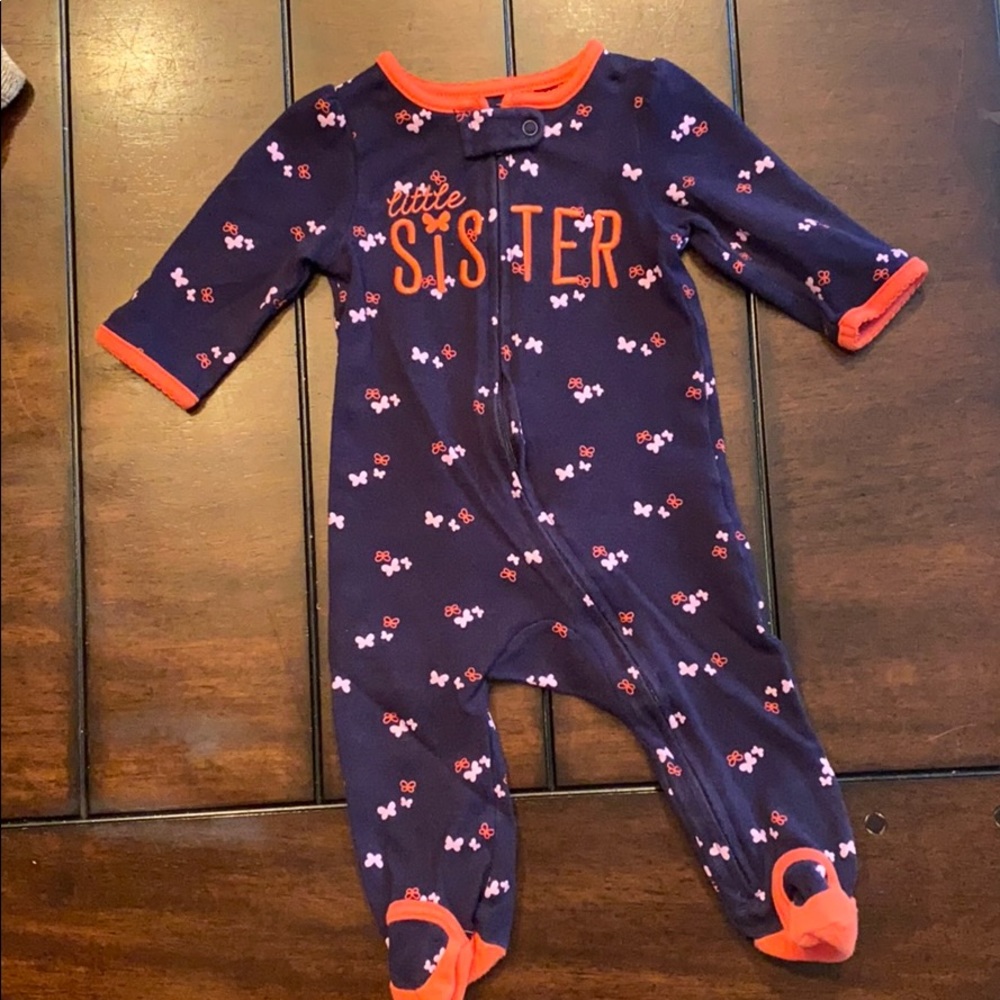 Carter’s baby girl little sister onesie size 6m